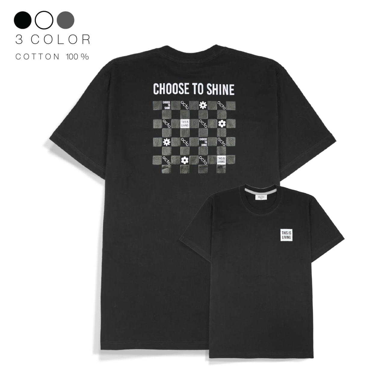 Cotton T-shirt - Choose to shine