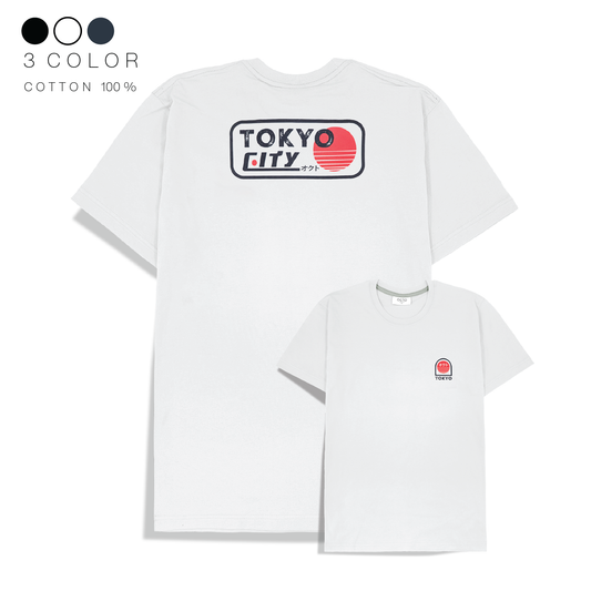 Cotton T-shirt - Tokyo Sunset